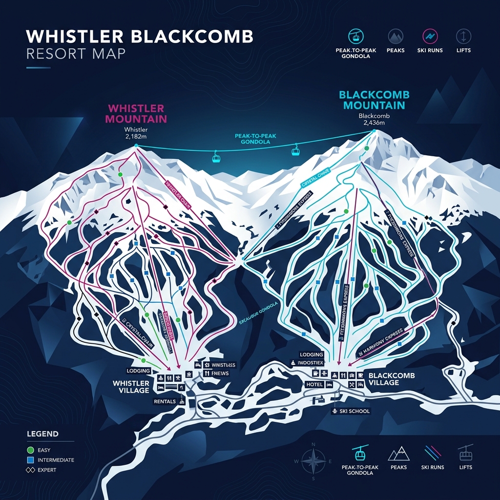 Mapa de Pistas Whistler Blackcomb